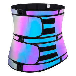 Tessuto riflettente resistente arcobaleno <span class=keywords><strong>schiena</strong></span> migliorare la postura corretto supporto <span class=keywords><strong>lombare</strong></span> vita Trimmer Shapewear <span class=keywords><strong>per</strong></span> lo Yoga esercizio di allenamento - Product Image 3