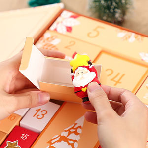 Cajas de papel personalizadas con impresión de embalaje Caja de regalo misteriosa de lujo Caja de calendario de Adviento de Navidad para niños - Product Image 3