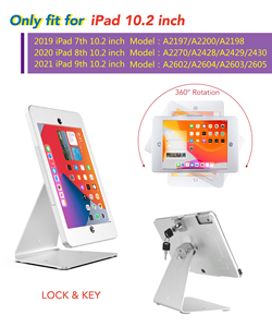 Universal Shape Tablet Holder Swivel 360 Degrees Adjustable Tablet Anti-theft Display <b>Stand</b> Locking <b>Stand</b> - Product Image 4