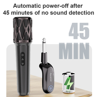 Microphone professionnel sans fil 2,4 G dynamique à main omnidirectionnel à réduction de bruit avec lumières LED portable léger