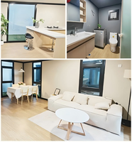 Casa Contenedor Expandible Prefabricada de Diseño Moderno de 20 pies/40 pies para Vivienda, Oficina Móvil Prefabricada Modular de 2 Dormitorios