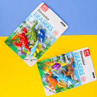 Cadeaux promotionnels pour enfants d'école, gommes créatives en forme de dinosaure 3D pour garçons