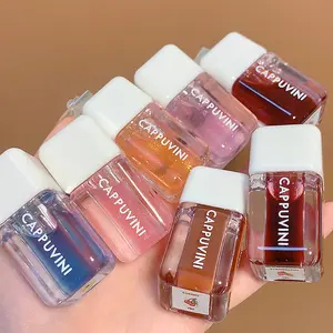 Cappuvini Liquid Lipcolor dưỡng ẩm son bóng dài mặc cảm giác ánh sáng dưỡng ẩm cho môi khô dưỡng ẩm dễ thương môi dầu