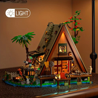 1486/1108 Piezas Bloques de Construcción de Plástico Casa del Bosque con Luces LED, Set de Ladrillos de Exhibición Casa del Árbol, Juguete de Construcción para la Naturaleza