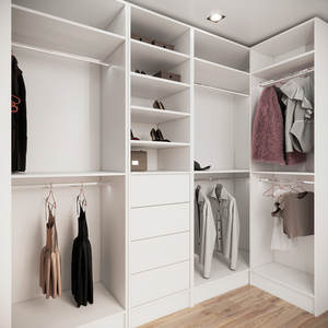 Nuevo diseño Muebles de dormitorio Walk In Closet Moderno Melamina Contrachapado Dormitorio <span class=keywords><strong>Armario</strong></span> de pared - Product Image 4