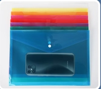 Porte-documents en PVC transparent mat couleur bonbon A4 à double pochette pour une page ou deux pages