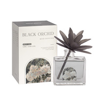 Mescente Luxury OEM 120 ml Huile essentielle d'aromathérapie Parfum d'ambiance pour la maison Diffuseur à bâtonnets en céramique avec fleur en bois