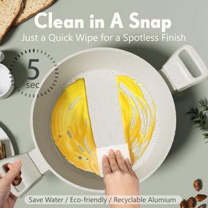 Rofee Accept OEM Juego de ollas y sartenes antiadherentes Blanco 10 piezas Juego de ollas de cocina de fundición a presión con accesorios de cocina - Product Image 3