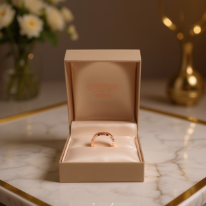 Anello Geometrico Lucido Oro Rosa F626 di CUNIBAED, Gioiello Unisex Placcato in Rame per Uso Quotidiano - Product Image 2