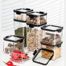 HALO Premium Plastic Food <b>Storage</b> <b>Container</b> Airtight Dry Food Pantry Organizer Transparent <b>Stackable</b> Kitchen <b>Storage</b> Box OEM ODM - Product Image 6