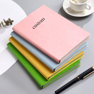 High Quality Lined Personalized Printed Note <b>Book</b> PU Leather Custom A5 A6 Hardcover Journal <b>Notebook</b> With Logo - Product Image 2