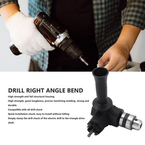 Adattatore per Trapano ad Angolo Retto 90 Gradi con Albero Esagonale da 7mm e Impugnatura Ausiliaria da 1-10mm per Utensili Rotanti, Smerigliatura, Foratura, Taglio e Lucidatura - Product Image 3