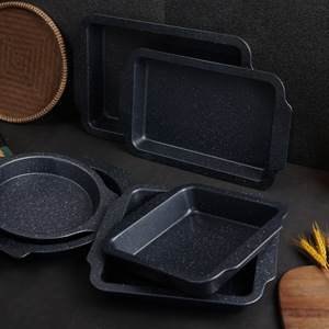 Grey không dính hình chữ nhật bakeware nướng nướng chảo Bánh đúc khay với <span class=keywords><strong>Silicone</strong></span> xử lý - Product Image 2