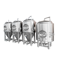 Unité de brassage de bière de micro-brasserie de haute qualité, fermentateur conique à bière enveloppé de 100L, 150L, 200L, 300L, 400L, 500L à vendre