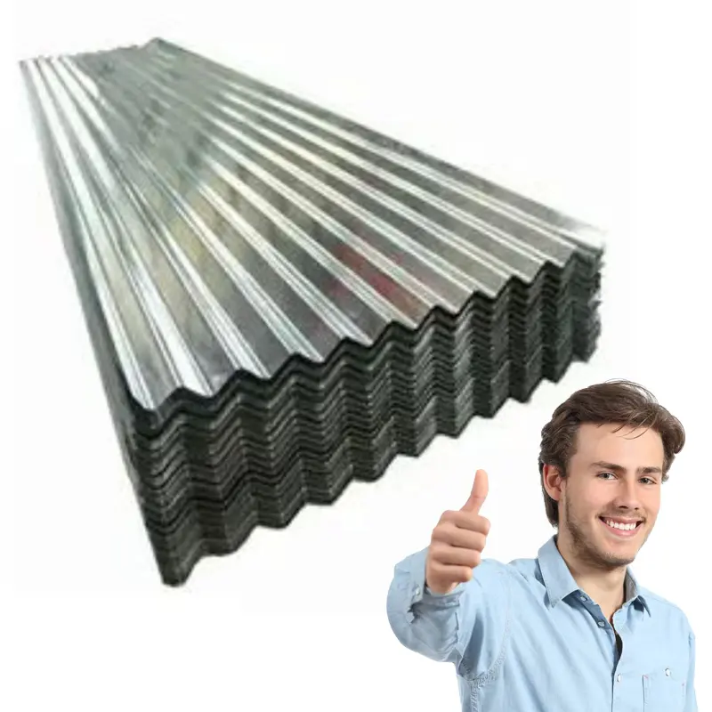 Hojas de techo de zinc precios de chapa de metal barato de acero corrugado Venta caliente 0,4mm 0,5mm 4x8 pies de aluminio de acero galvanizado