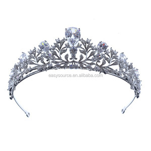 RE4058 Zircone Couronne De <span class=keywords><strong>Mariage</strong></span> Nouveau CZ Tiare Élégant Pageant Femme Diadème - Product Image 3