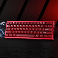 Clavier mécanique à axe magnétique USB filaire RGB 61 touches, design ajouré personnalisable, boîtier entièrement en alliage d'aluminium CNC