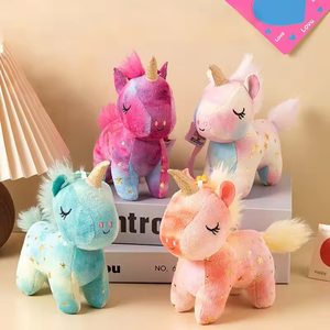 Porte-clés licorne en peluche JM, petit cheval, breloque pour sac d'école, poupée mignonne, décoration suspendue, cadeau - Product Image 3