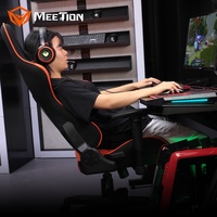 Meetion CHR25 Accoudoir 2D bleu de haute qualité Pro pivotant ergonomique inclinable jeu Esport PC jeu d'ordinateur course chaise de jeu