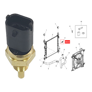 Capteur de température d'eau 96476970 pour Chevrolet Aveo Spark M300, connexion rapide, alliage de zinc - Product Image 1