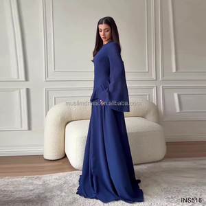 Nuovo Design 2026: Abaya Modesta da Donna, Vestito <span class=keywords><strong>Islamico</strong></span> a Maniche Lunghe in Poliestere Traspirante - Product Image 6