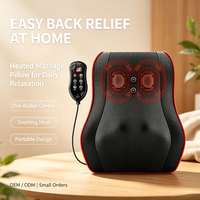 Coussin de massage portable en cuir Zhipin Shiatsu pour application profonde sur le corps, le bas du dos et le cou – Oreiller de massage confortable à brancher