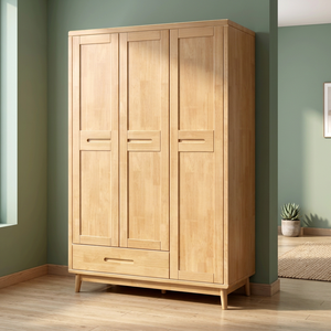 Armario Moderno de Madera con Puertas Abatibles, Mueble de Almacenamiento Independiente para Sala de Estar y Dormitorio - Product Image 3