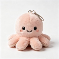 Peluche Poulpe Personnalisée au Crochet, Mignonne, Réversible Double Face, Coussin Réconfortant, Jouet Animal