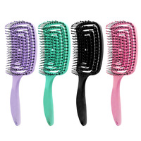 Brosse à cheveux creuse peignes de Massage du cuir chevelu démêlant de coiffure outil de démêlage à séchage rapide pour cheveux bouclés secs et humides
