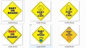 Meilleur prix <span class=keywords><strong>bébé</strong></span> <span class=keywords><strong>à</strong></span> <span class=keywords><strong>bord</strong></span> voiture fenêtre autocollant impression étiquette autocollant - Product Image 2