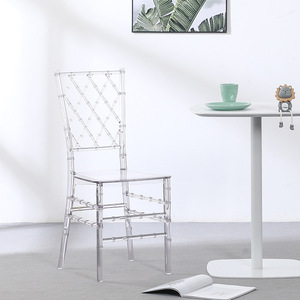 Silla Transparente de Cristal, Silla de Plástico para Banquetes de Hotel, Uso Interior para Adultos - Product Image 5