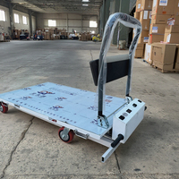 Camion à plat électrique de capacité de Shou Wo 3t avec chariot de levage hydraulique de fourche de cisaillement ramassage pratique déchargement nouveau détail