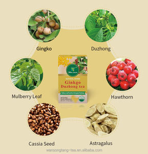 Ginkgo Du Zhong Tea Supplément naturel à base de plantes soutient une tension artérielle saine Fonction cardiaque Santé cérébrale Circulation de la mémoire - Product Image 6