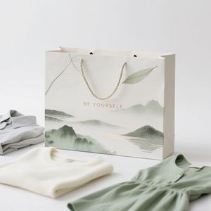 Bolsas de Papel Impresas Personalizadas con su Propio Logotipo, Bolsa de Papel Pequeña para Regalos, Compras, Ropa, Comercio Minorista y Embalaje para Días Festivos - Product Image 5