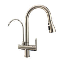 Brosse en satin Flexible 3 voies robinet pulvérisateur robinet à ressort tirer nos mitigeurs évier de cuisine robinet purificateur sortie