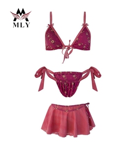 MLY Fabricante de Moda Praia Personalizada 2026 Novo Verão Feminino Conjunto de Duas Peças com Top Triângulo Biquíni Micro Fio Dental Sexy Traje de Banho - Product Image 3