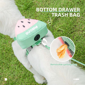 卸売のかわいいフルーツ型犬用ウォーキングハーネスベスト、ドローストリング付き猫用チェストストラップバックパック、犬用ウォーキングロープ、ペットトラクションベスト - Product Image 2