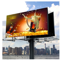 Écran LED extérieur commercial personnalisable de grande taille, étanche, couleur pleine, mur vidéo publicitaire, luminosité 6000 cd, garantie de 2 ans