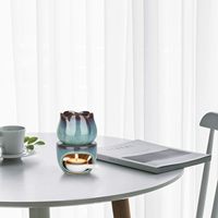 Diffuseur d'aromathérapie moderne d'huiles essentielles avec 2 supports en céramique, bougies chauffe-plat ou bougies, décoration d'intérieur, pendaison de crémaillère, lavande parfumée