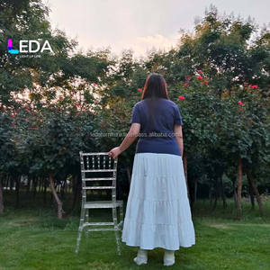 LEDA Modern Adult High-end Restaurant Silla DE BODA transparente de cristal de alta calidad - Product Image 3