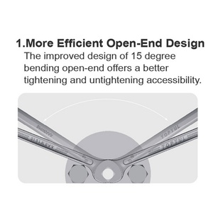 Hot Selling Premium Quality TOPTUL Hi-Performance <strong>Combination</strong> <strong>Wrench</strong> 15&deg; Offset - METRIC (AAEX0909) - Product Image 3