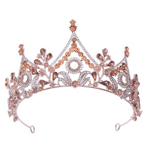 Bijoux de cheveux en or rose et argent, bandeau de <span class=keywords><strong>princesse</strong></span>, diadème, couronnes pour filles, bébés, pour mariage, fête, meilleures ventes - Product Image 1