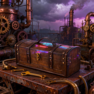 Coffre en bois classique idéal pour stocker des bandes dessinées et comme coffre au trésor en bois d'affichage de la culture <span class=keywords><strong>geek</strong></span> - Product Image 1