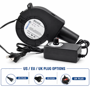 Ventilateur centrifuge portable WKH 9733 DC 12V 2.94A avec contrôleur de vitesse variable pour poêle à bois, barbecue, grille, cheminée, échappement - Product Image 3