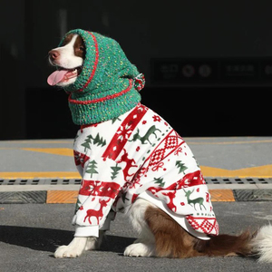 <span class=keywords><strong>Vêtements</strong></span> de vacances pour grands chiens Pyjamas pour chiens Onesie Turtleneck Elk Christmas Fleece Luxury Designer Dog Clothes - Product Image 3