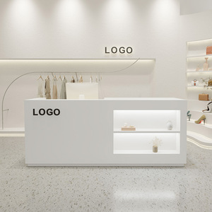 โต๊ะต้อนรับและแคชเชียร์ที่ทันสมัยแบบเรียบง่ายทนทานเป็นมิตรกับสิ่งแวดล้อมสำหรับโรงแรมร้านเสริมสวยร้านขายเสื้อผ้า - Product Image 1