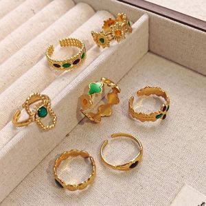 Engraved Jewelry Rings Retro And Mysterious Pattern Ring Gold Plated Jewelry Rings - Product Image 3