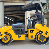 Petit rouleau de route de vibration de moteur diesel 3t 3000kg compacteur de Vivrator pour l'asphalte