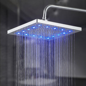 Pommeau de <span class=keywords><strong>douche</strong></span> Led <span class=keywords><strong>en</strong></span> laiton massif 12 '', pommeau de bain carré, effet pluie, <span class=keywords><strong>changement</strong></span> de couleur, Led - Product Image 6