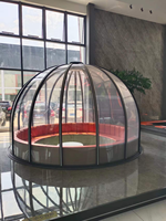 Gaoming Morden Designs Custom Spherical Sunroom Outdoor Garden Aluminium glass House